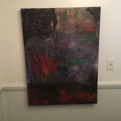 Stormy night” very deep dark painting $50