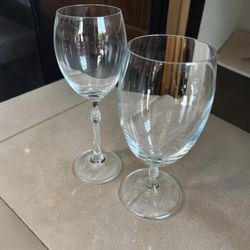 Rare Vintage Mikasa Replacement Crystal Water & Wine Goblet 