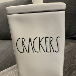 Rae Dunn Crackers Canister