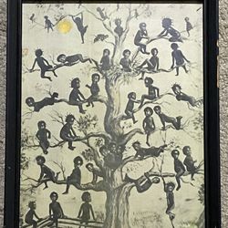 Antique W.F. Bell 1902 Blackbirds Framed Photo