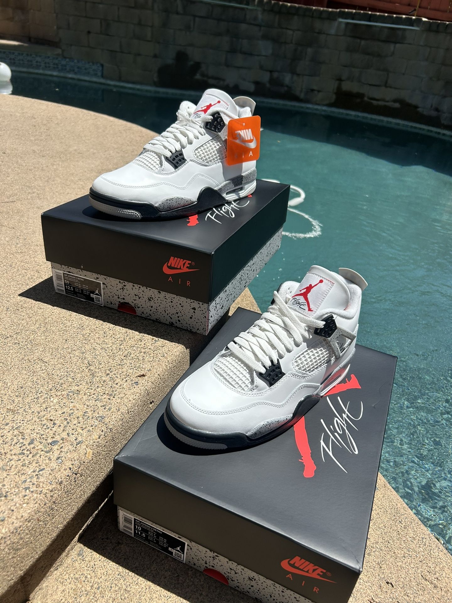 White Cement Jordan 4’s