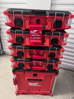 🛠️ MILWAUKEE PACKOUT ROLLING DRAWER BOX + (4) TOOL BOXES ✨ $580 (FIRM)