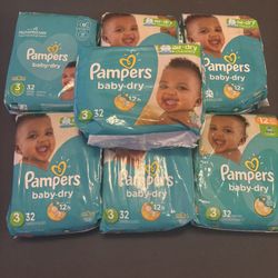 Pampers Baby-Dry $5 Each Size 3