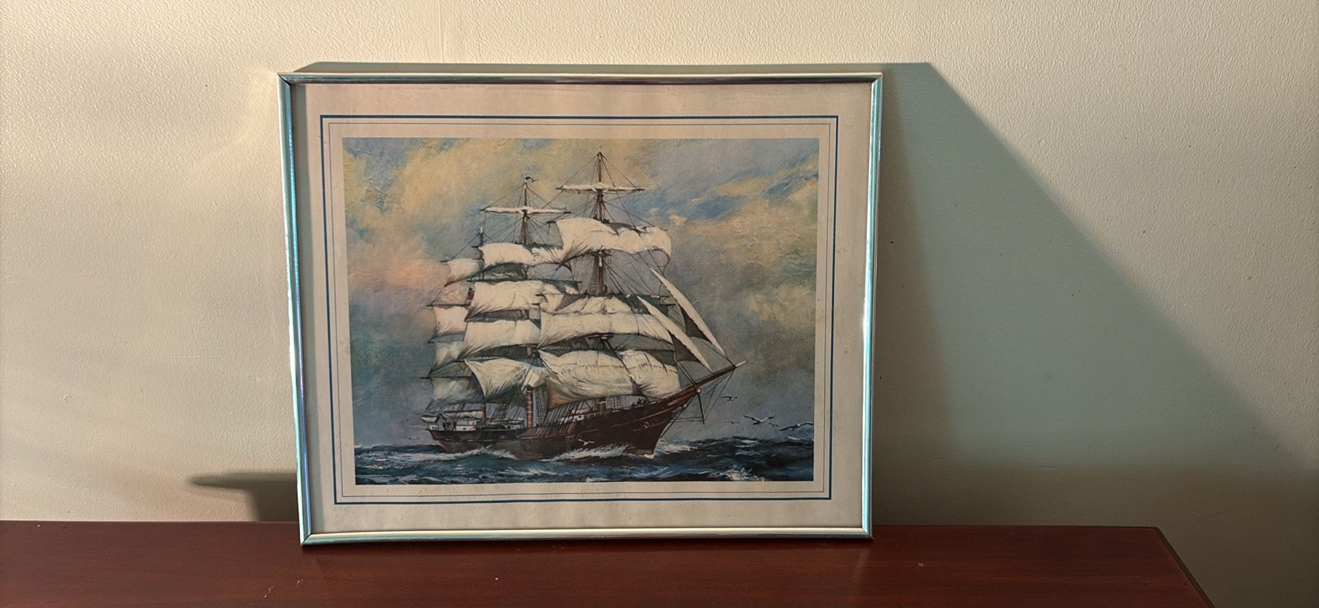 Sailboat Painting In Frame