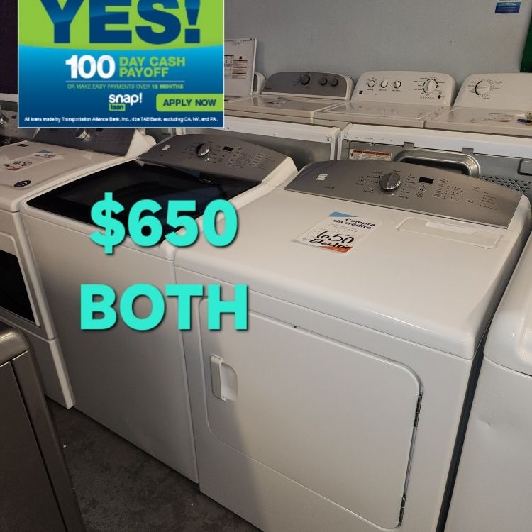 Kenmore Top Loads Washer And Dryer Electric 