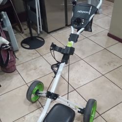 PexMor Folding 3 Wheeled Push Golf Cart w/Seat