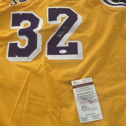 autographed magic johnson jersey