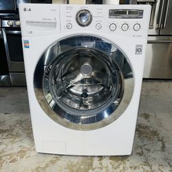LG washing machine, receipt includes a 90-day warranty