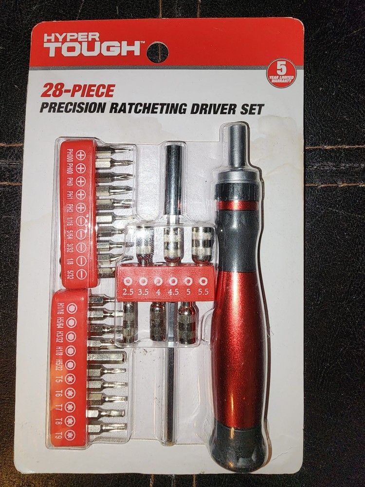 28-piece Precision Ratcheting Driver Set (New)