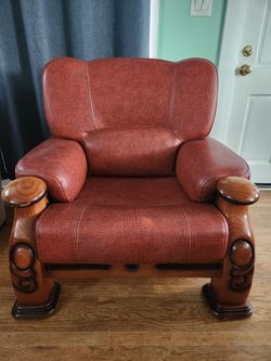 Burgundy Chair 37W 32L 36H