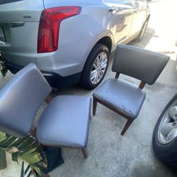 Leather Table/Bar Chairs Set Of 4