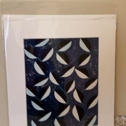 Print on white art mat and board with clear bag protector