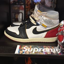 Union Jordan 1 10.5 Black Toe