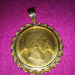 1913 Gold Coin  14 K Pendant.