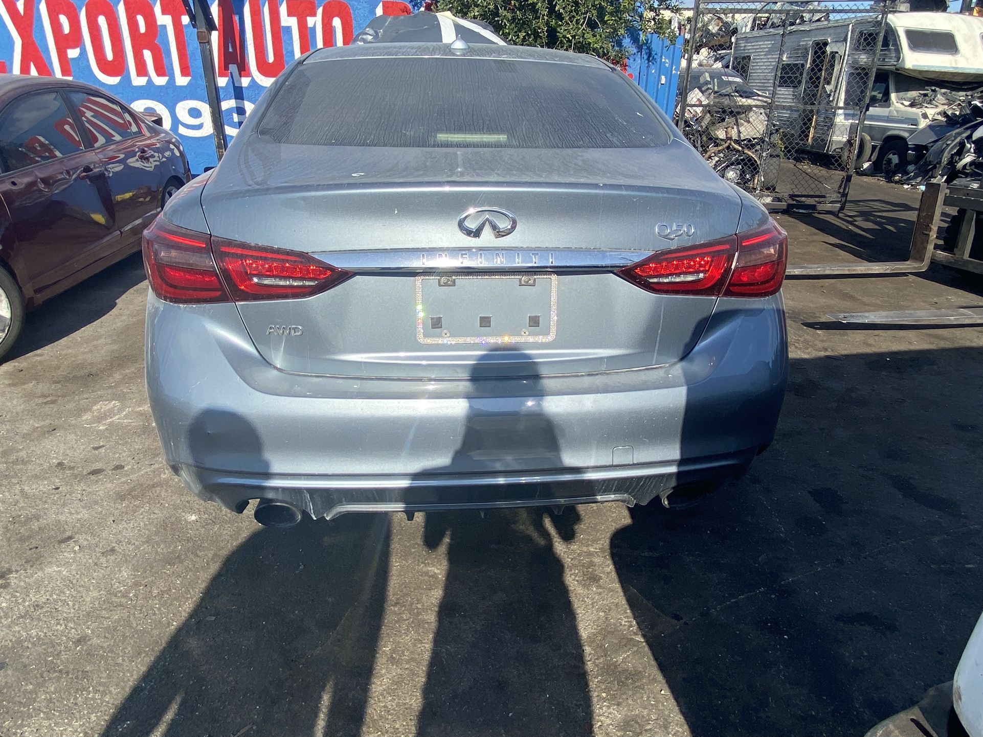 Infiniti Q50 Sedan 2014-2024 Rear Bumper Cover With Sensors 