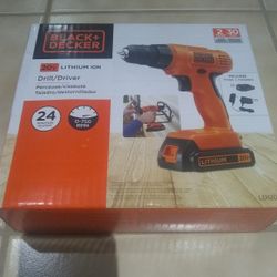 New In Factory Sealed Box Black Decker 20 Volt Drill/Driver