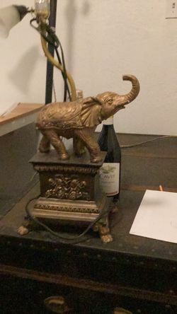Vintage Gold Elephant Table Lamp – $25 OBO