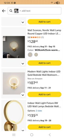 Wall Sconces, Indoor Wall light fixture Lamp Round LED Indoor
AMAZON PICTURE IS SIMILAR, COULDN'T FIND THE EXACT ONE
SELLING IT FOR $35 EACH
I HAVE