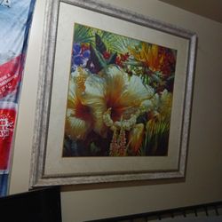 Large Framed Painting. 