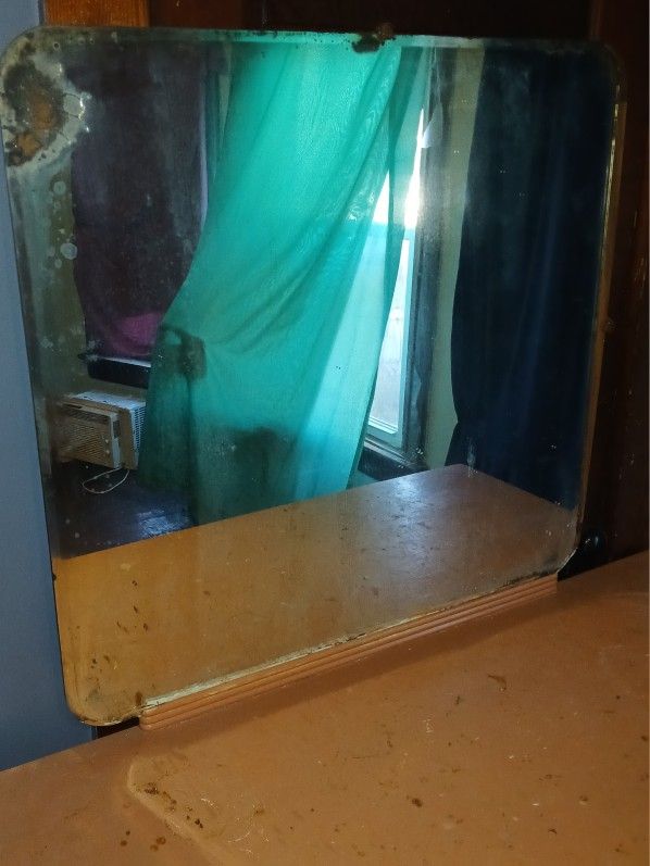 Dresser Wood Mirror Older Style 