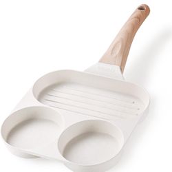 CAROTE Egg Pan Omelette Pan, 4-Cup Nonstick Granite Omelette Skillet - Pancake Pan and Healthy Egg Cooker Suitable for Gas Stove & Induction Cookware