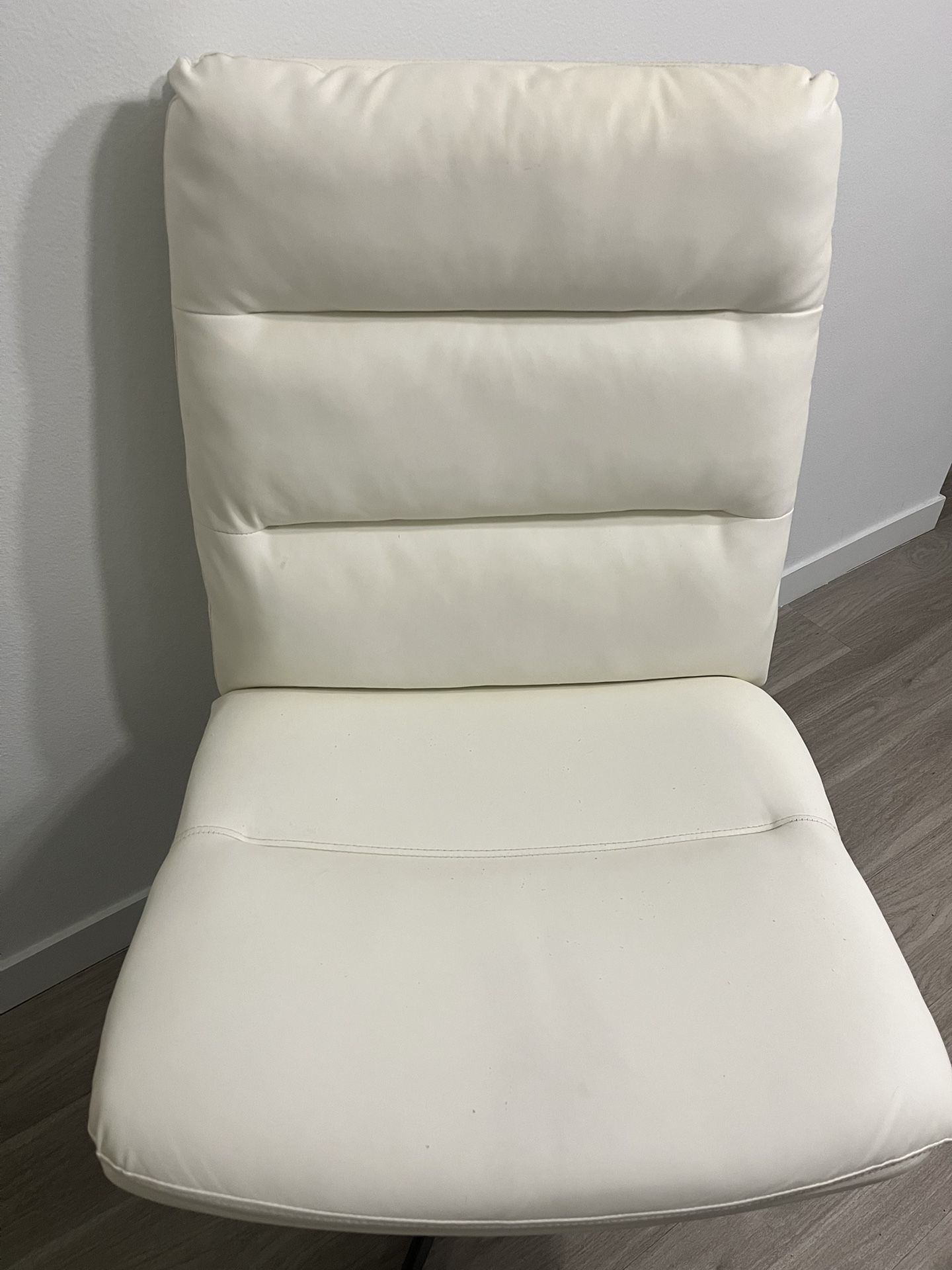 Leather High Back White Office Chair