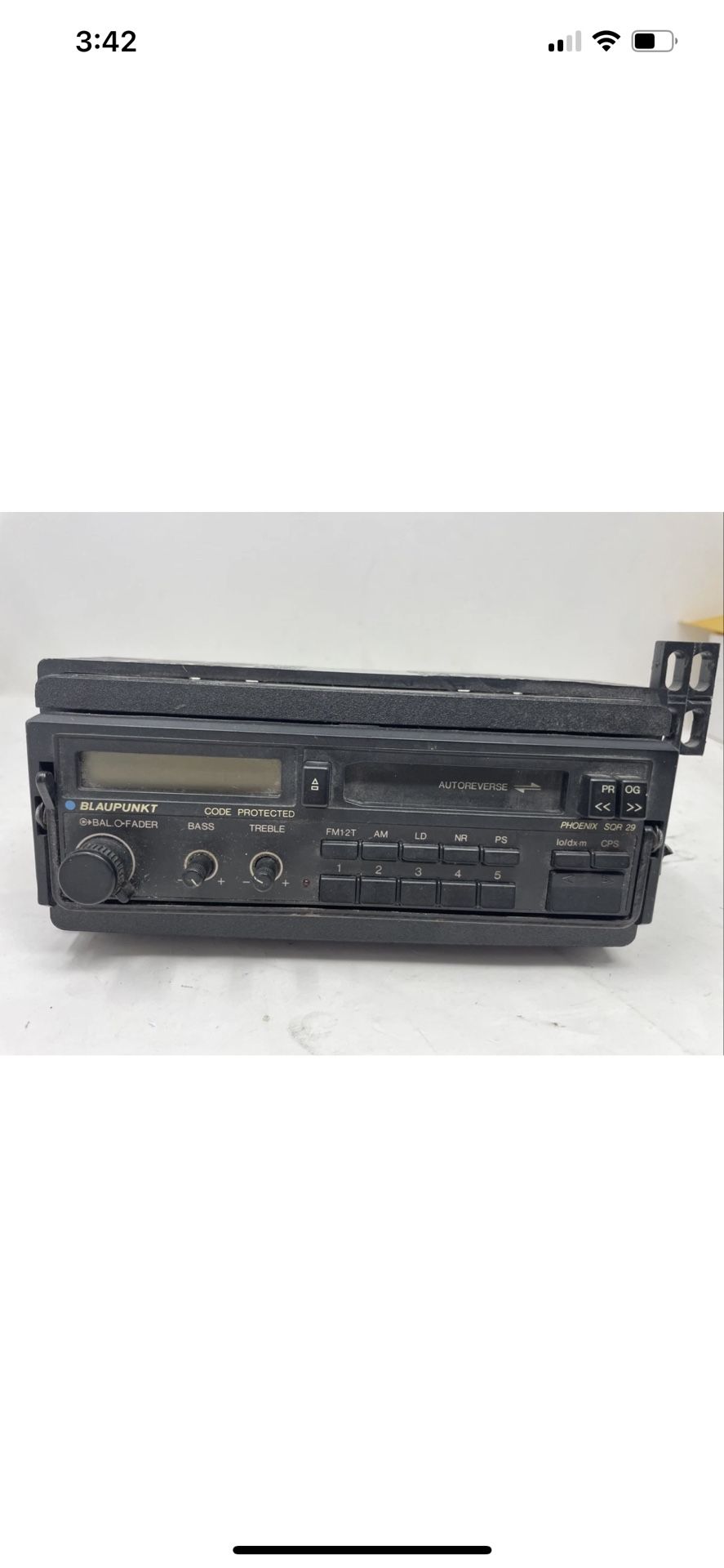 Blaupunkt Phoenix SQR 29 Vintage Porsche BMW Mercedes Audi Stereo Tested No Code