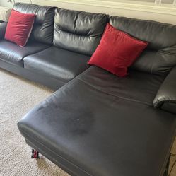Black Leather Couch