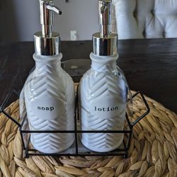 CERAMIC SOAP AND LOTION DISPENSERS