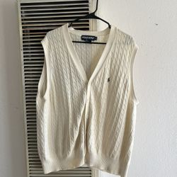Vintage 90s Men’s Polo Ralph Lauren Golf Sweater Vest Beige XL