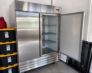 Commercial 54” Stainless Steel Double Door Reach-In Freezer – 47 Cu. Ft.
