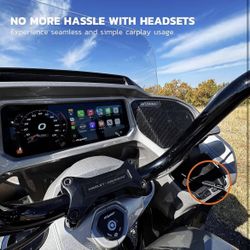 Bypass Motorcycle CarPlay Bluetooth Headset Adapter with Passthrough USB-C Charging Port