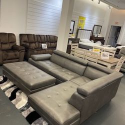 SECTIONAL AND OTTOMAN! DELIVERY TODAY! 🍂🍁FALL SALE📣SPECIAL PRICE DROPS ALL MONTH! $1 DOWN EXTENDED FINANCING! ALL CREDITS WELCOME! 🙌SAVE BIG! DELI