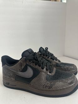 Nike Air Force 1 '07 LV8 "Snakeskin Pack - Off Noir" (Style Code: HF2898-001).