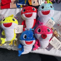 Baby Shark Plush Keychains (3-6inches) $4 Each 