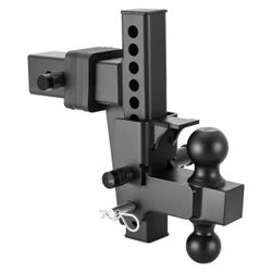 Adjustable Trailer Hitch for 2.5 Inch Receiver with 2 and 2-516 Inch Balls 9 Inch Drop