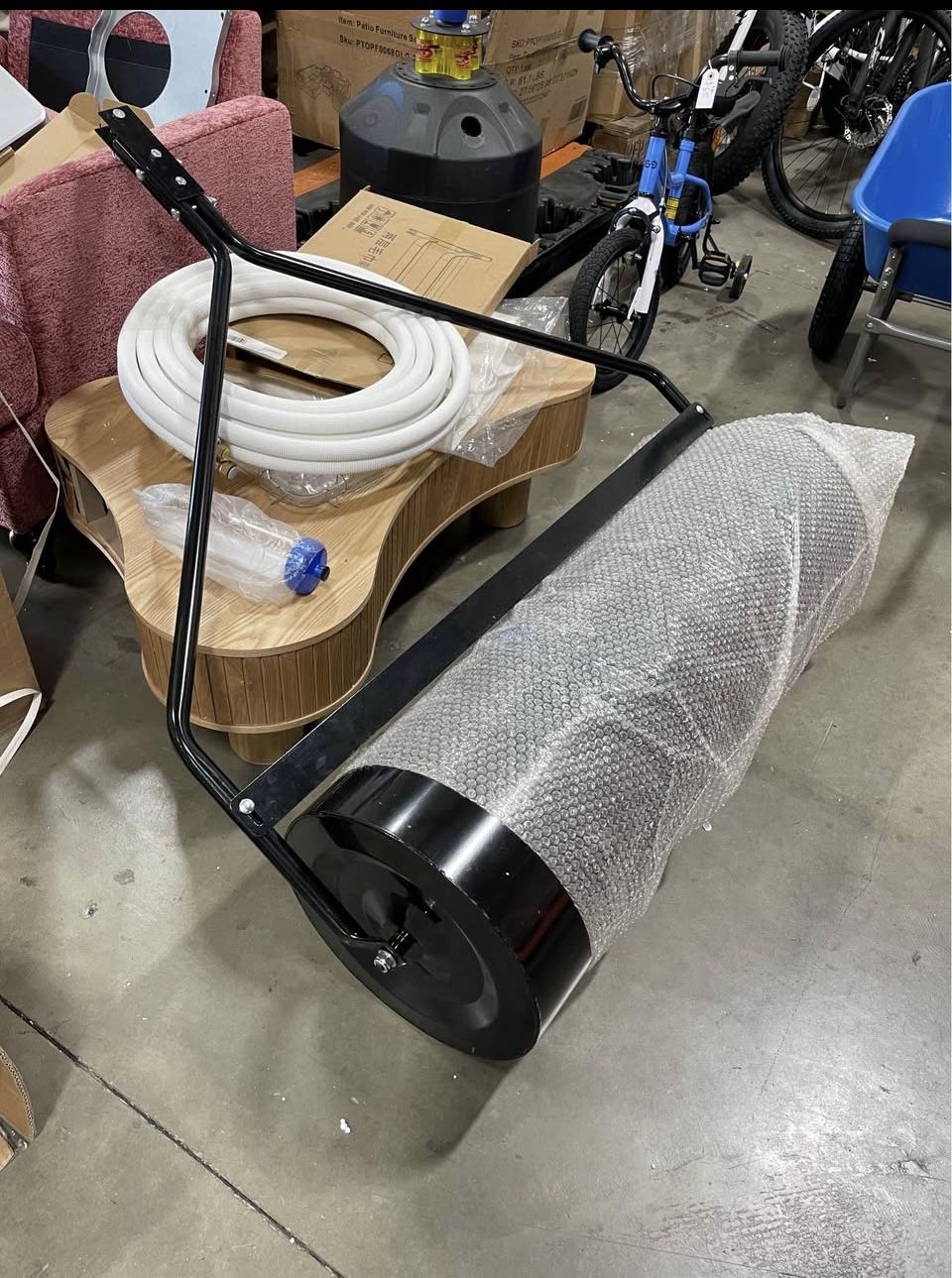 New Lawn Roller,Durable Iron Garden Lawn Roller with Large 26Gal 220 lb ATV Tow Behind