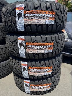 Lt285/70r17 ARROYO tamarok R/T nuevas con 60,000 millas de garantía las 4