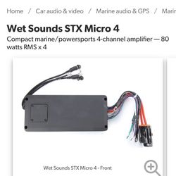 Wet sounds Micro 4  Amplifier 