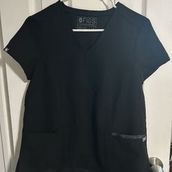 Figs Black Scrub Top Gaya Camo - XS