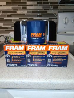3 FRAM Synthetic Endurance Oil Filters FE3387A