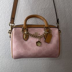 COACH POWDER PINK MINI ROWAN