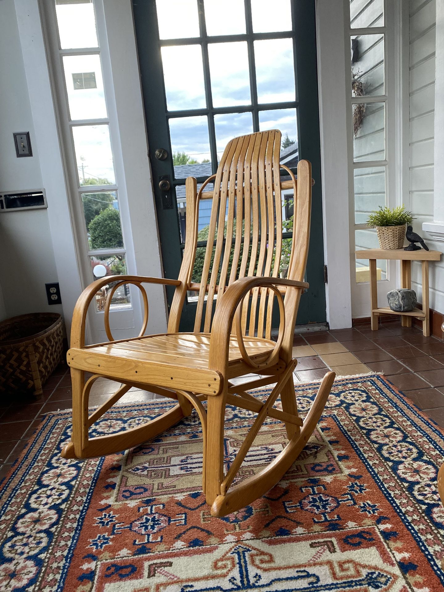 Beautiful Amish Solid Birch Bentwood Rocking Chair