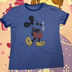 Mickey Mouse men's blue T shirt Size: Small