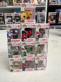 ALL 10 BITTY Marvel Holidays 1-Inch Funko Pops Marvel MCU Avengers Christmas Disney