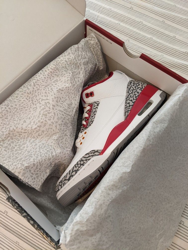Air Jordan 3 Cardinals Men's 9.5
