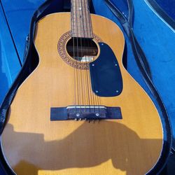 Vintage Travel Size Crown Professional Acoustic Guitar Japan 