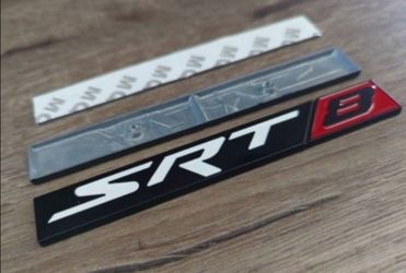SRT8  Badge With Hardware or adhesive.  See all 12 pics sold separately SHIPPING AVAILABLE