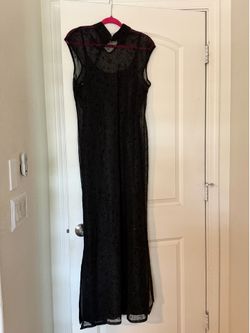 Floor lengths, black evening dress