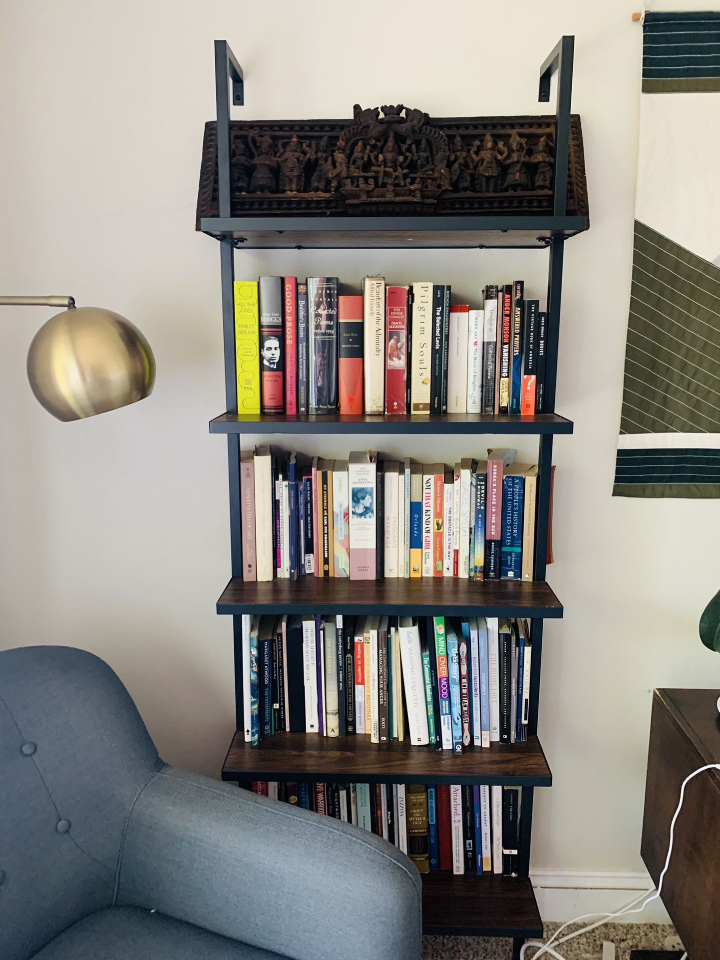 Two 5-shelf Ladder Bookcases
